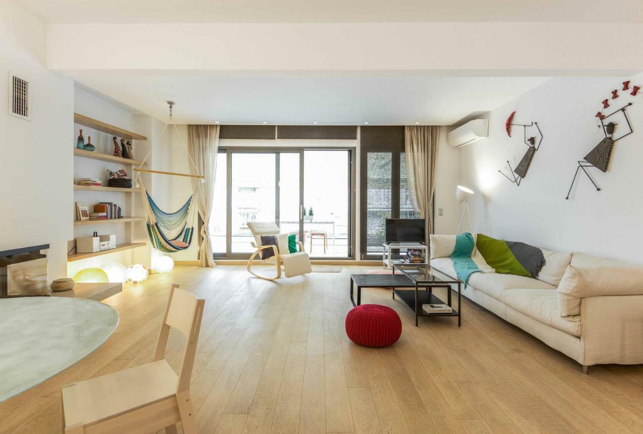 Stylish 3-Bedroom Apartment & Terrace Thessaloníki Eksteriør bilde